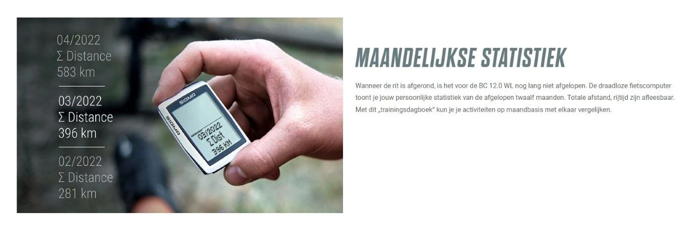 Sigma BC12.0 WL STS Draadloze Fietscomputer 11 Sigma BC12.0 WL STS Draadloze Fietscomputer - Afbeelding 9