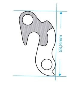 Math Salden GH014 Aluminium Derailleurhanger-Zilver -Professionele Winkel Voor Fietsaccessoires gh 014 draw