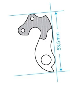 Math Salden GH080 Aluminium Derailleurhanger-Zilver -Professionele Winkel Voor Fietsaccessoires gh 080 draw