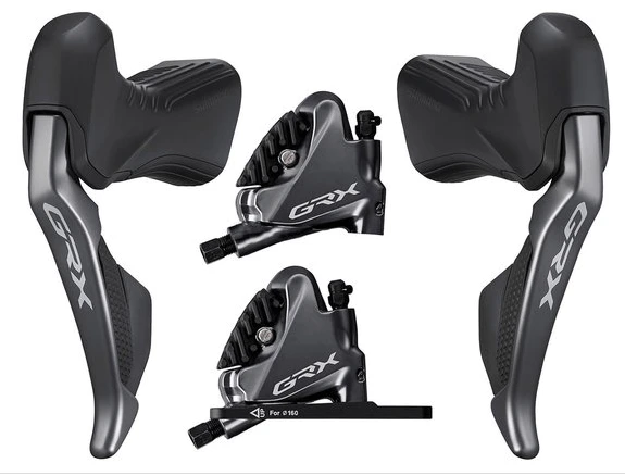 Shimano GRX RX815 Di2 Disc Shifterset Incl. RX810 Remklauwen-2x11 3 Shimano GRX RX815 Di2 Disc Shifterset Incl. RX810 Remklauwen-2x11