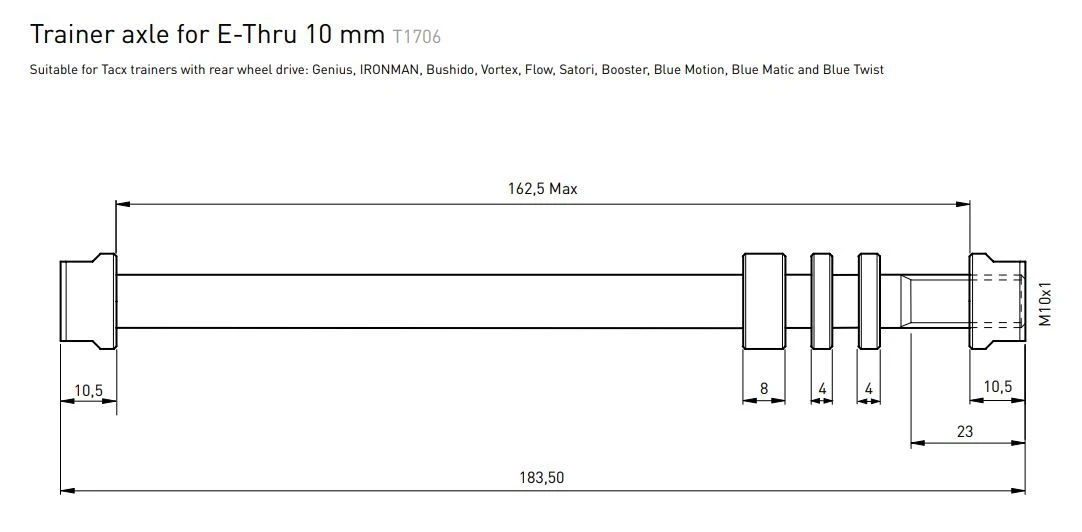 Tacx T1706 Steekas 10mm Achterwiel 4 Tacx T1706 Steekas 10mm Achterwiel - Afbeelding 2